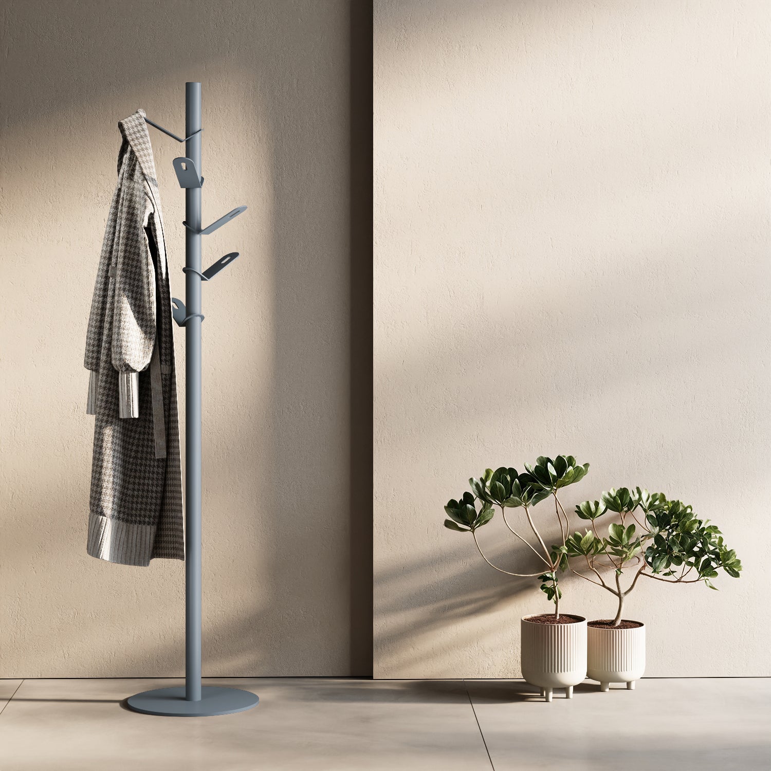 Leaf floor coat rack