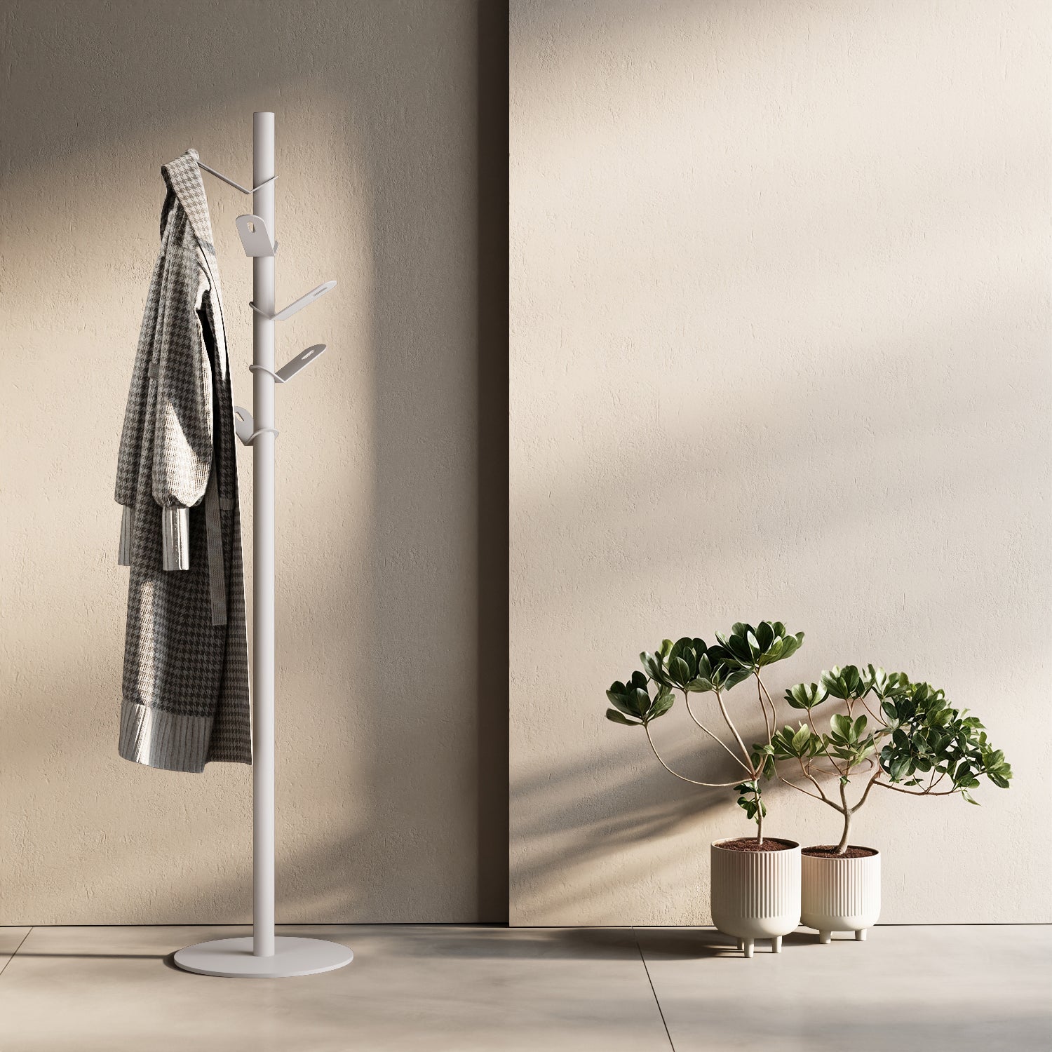 Leaf floor coat rack