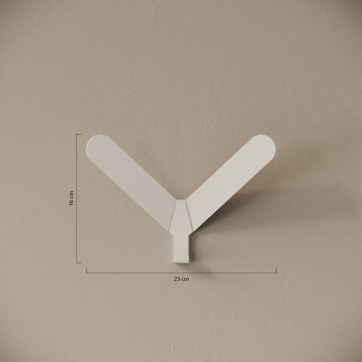 Appendiabiti Praga bianco – misure 23x16 cm, gancio a muro in metallo verniciato