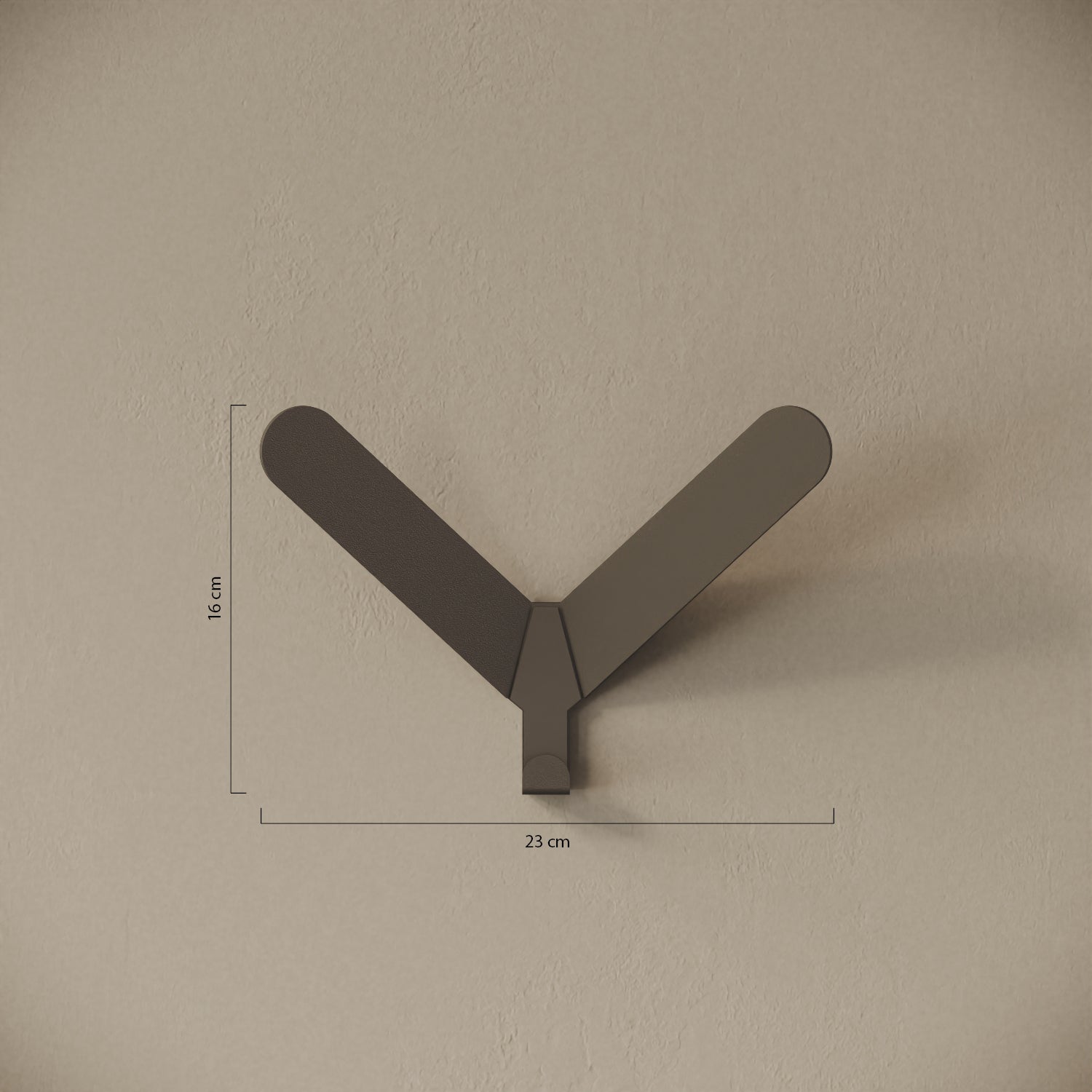 Appendiabiti Praga nero – misure 23x16 cm, gancio a muro in metallo verniciato
