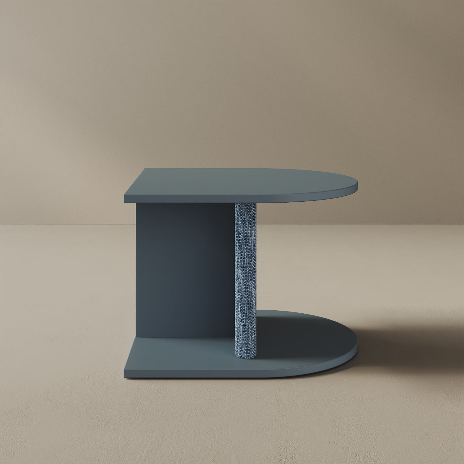 Comodino Strato blu, dettaglio elemento in tessuto coordinato