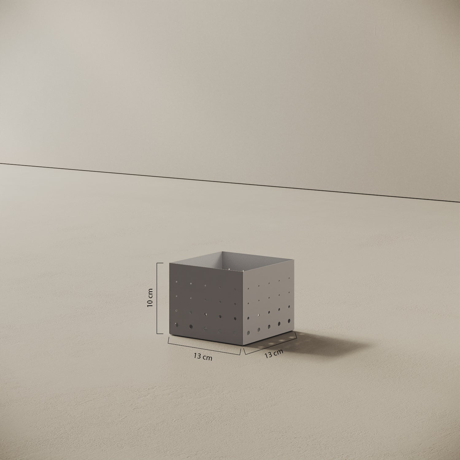 ALL portaoggetti — caratteristiche costruttive misura M in metallo verniciato, versatile come portaoggetti o porta piante decorative