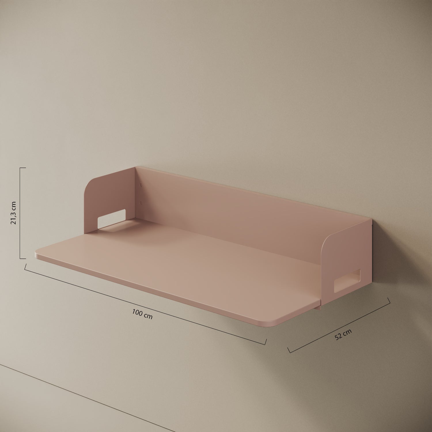 Scrittoio Praga cipria – misure 100x52 cm, piano in legno nobilitato e ferro verniciato