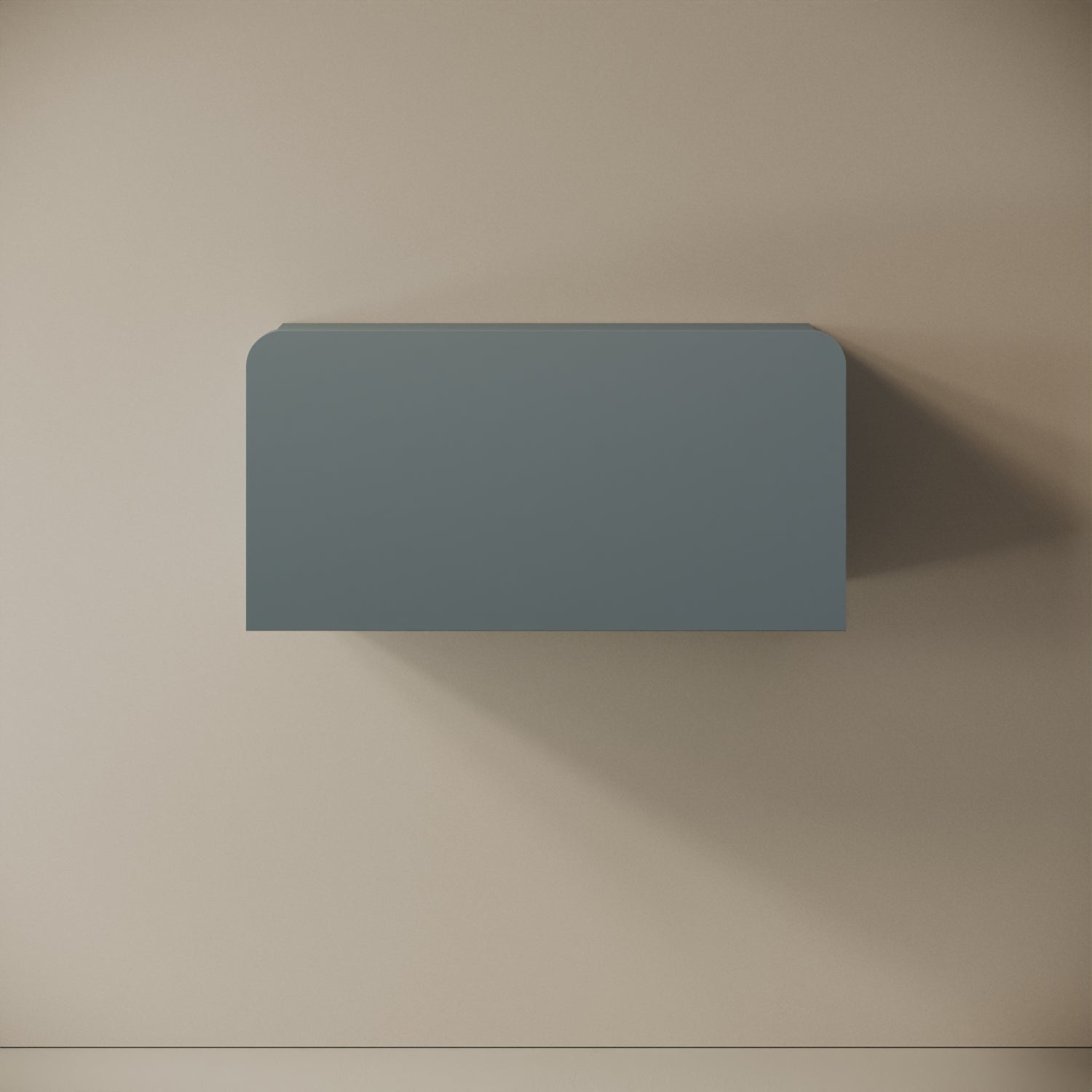 Scrittoio Segno blu chiuso, vista frontale – mensola 84x29x42 cm, melaminico