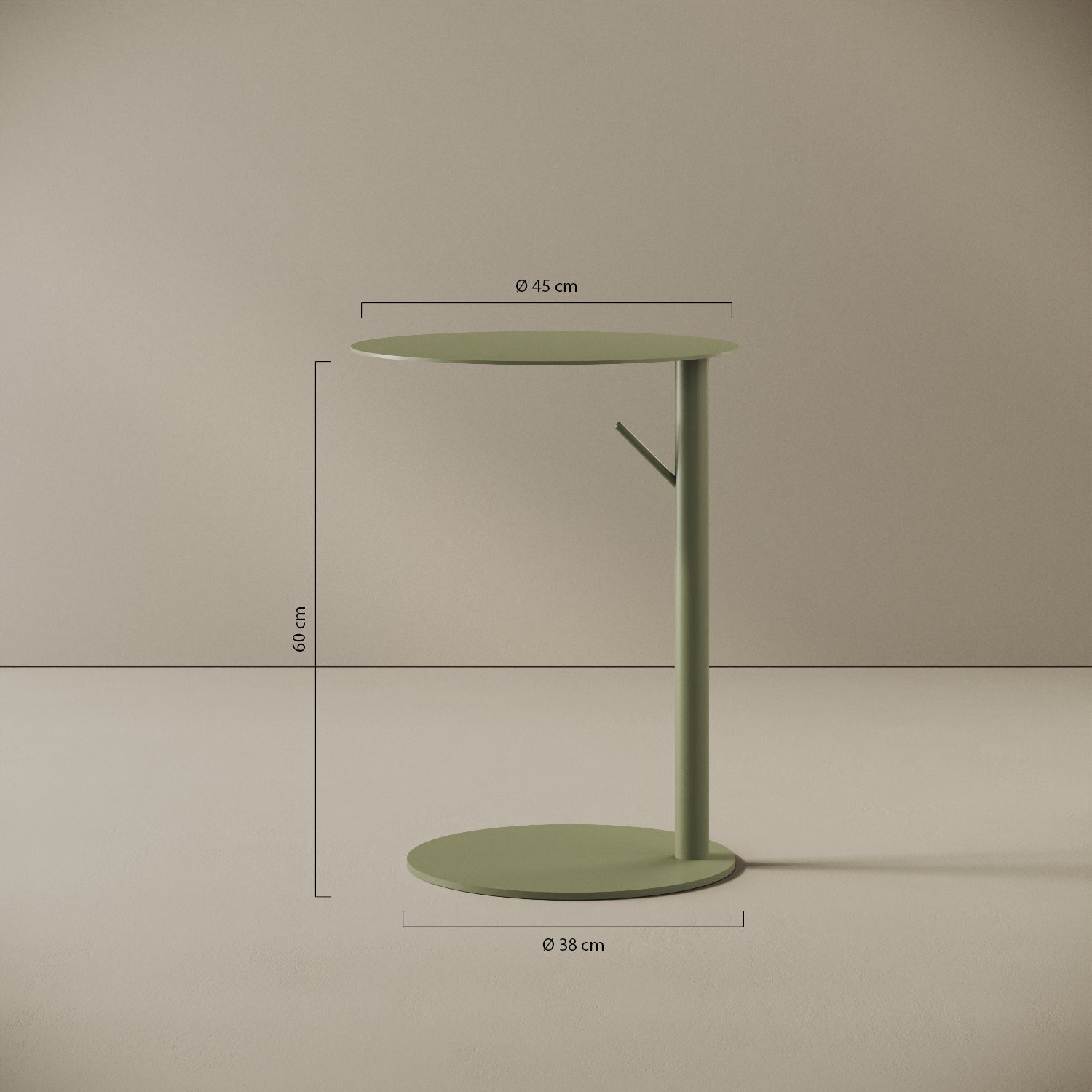 Tavolino da caffè Italia verde — dettaglio design e caratteristiche del prodotto