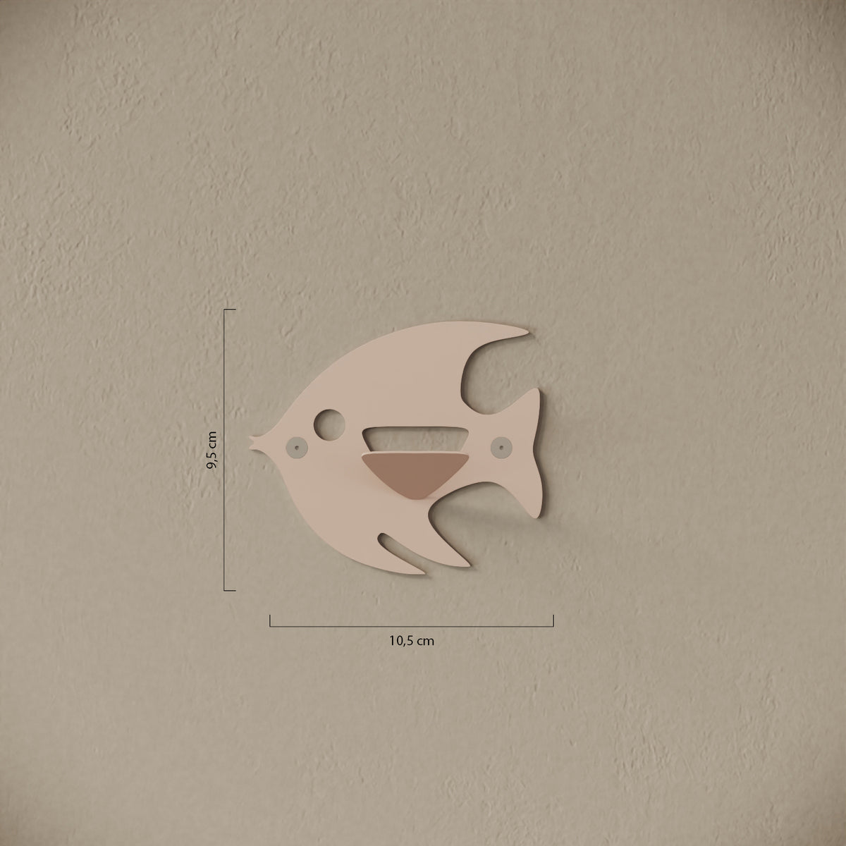 Appendiabiti da muro Fish — misure e caratteristiche