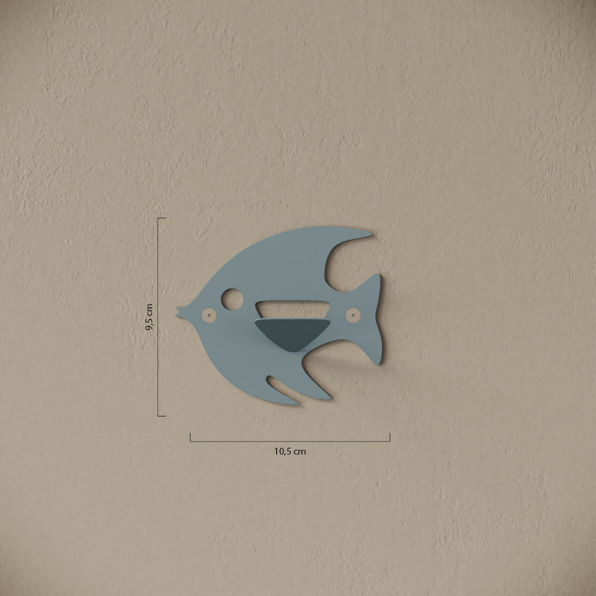 Appendiabiti da muro Fish — misure e caratteristiche