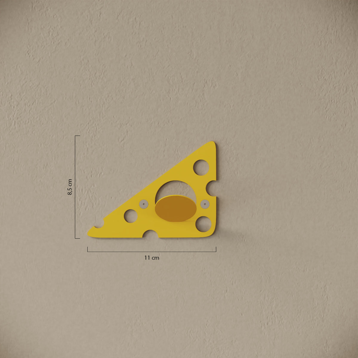 Appendiabiti da muro Cheese — misure e caratteristiche