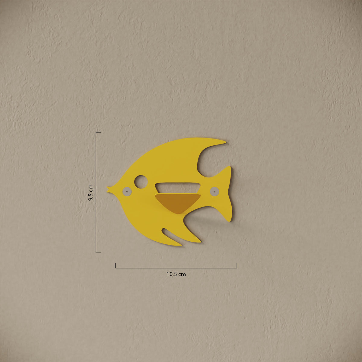 Appendiabiti da muro Fish — misure e caratteristiche
