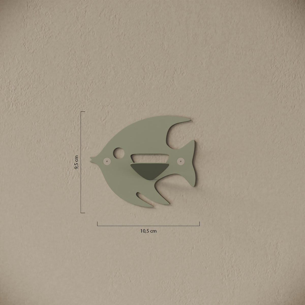 Appendiabiti da muro Fish — misure e caratteristiche