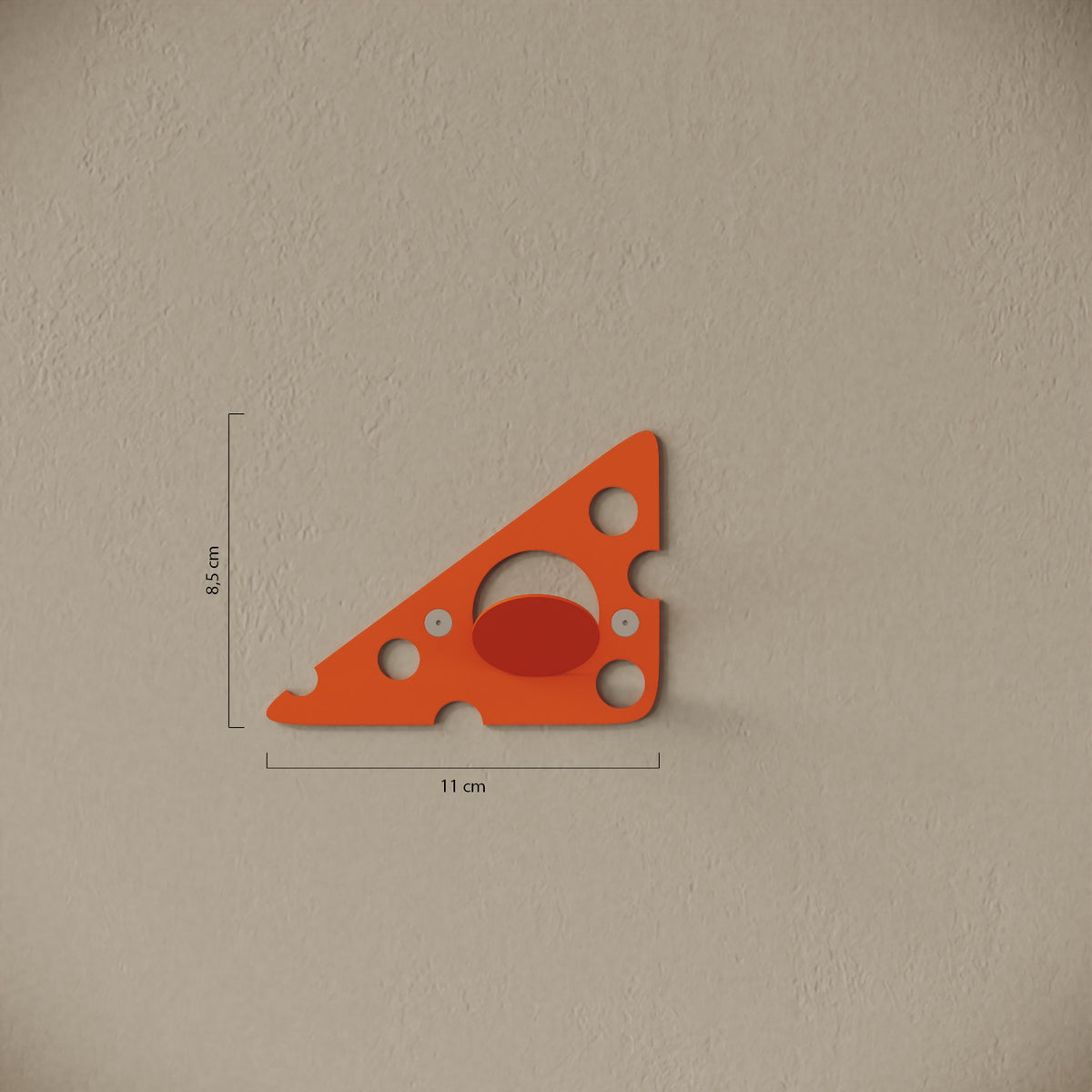 Appendiabiti da muro Cheese — misure e caratteristiche