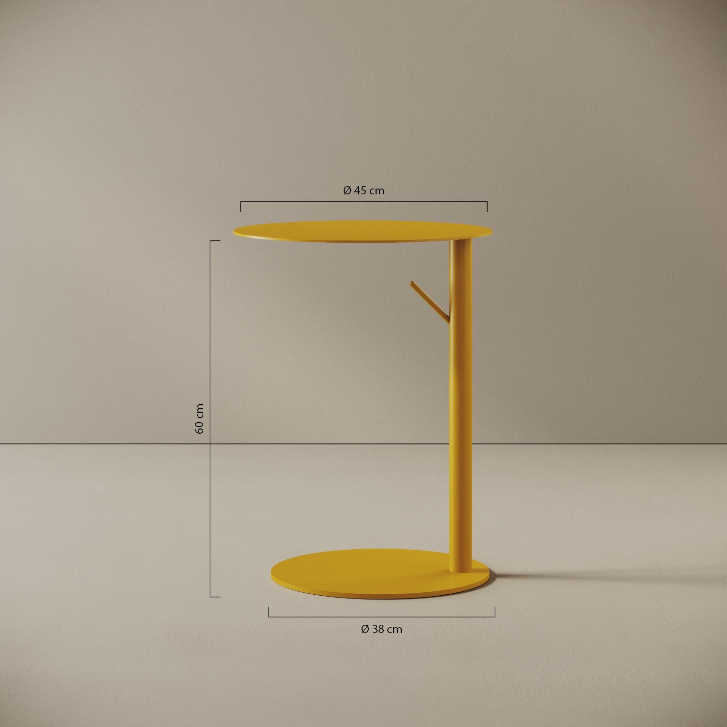 Tavolino da caffè Italia giallo — dettaglio design e caratteristiche del prodotto