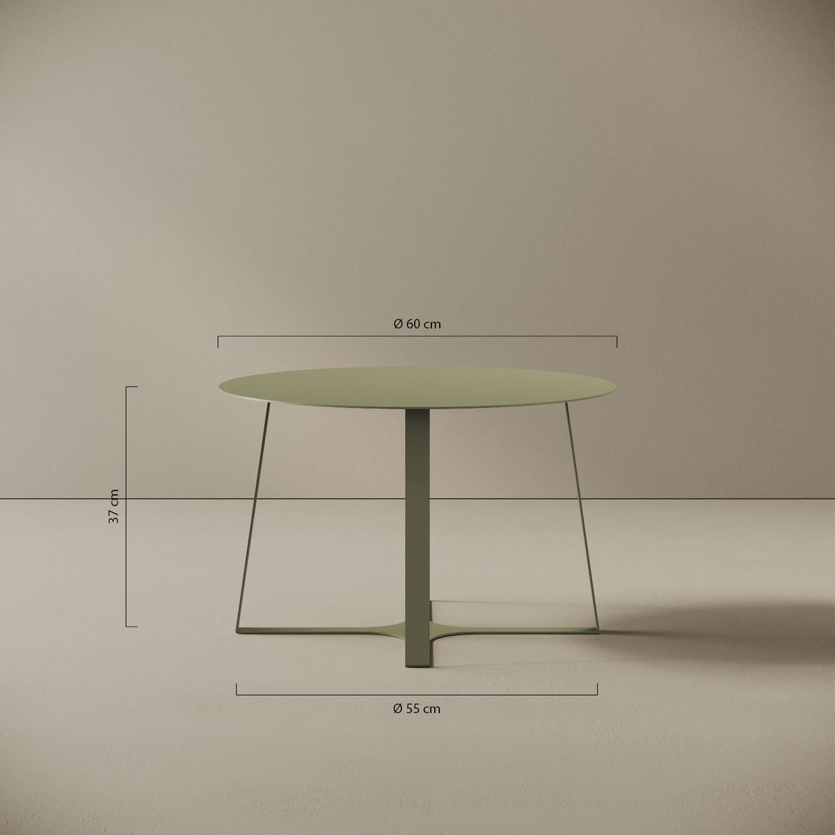 Tavolino da caffè Japan verde — misure e caratteristiche