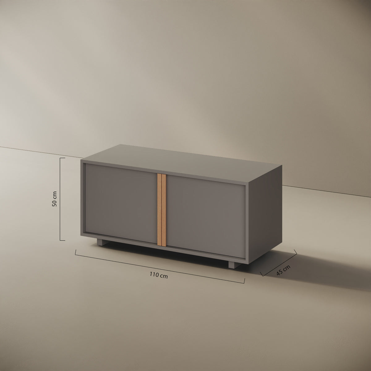 Mobile TV ILE grigio taglia S — scheda tecnica e caratteristiche del design di Mario Alessiani in legno nobilitato