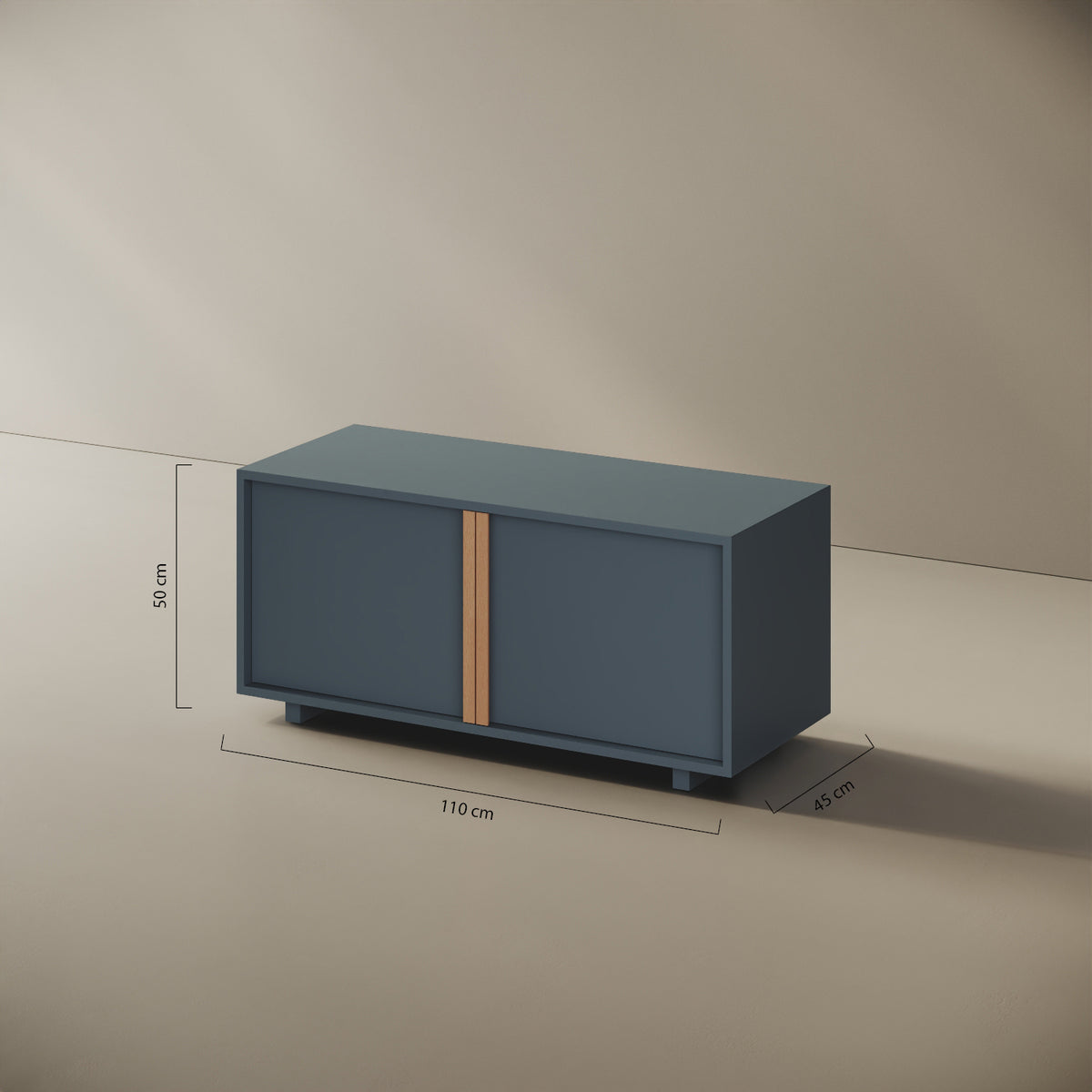 Mobile TV ILE blu taglia S — scheda tecnica e caratteristiche del design di Mario Alessiani in legno nobilitato