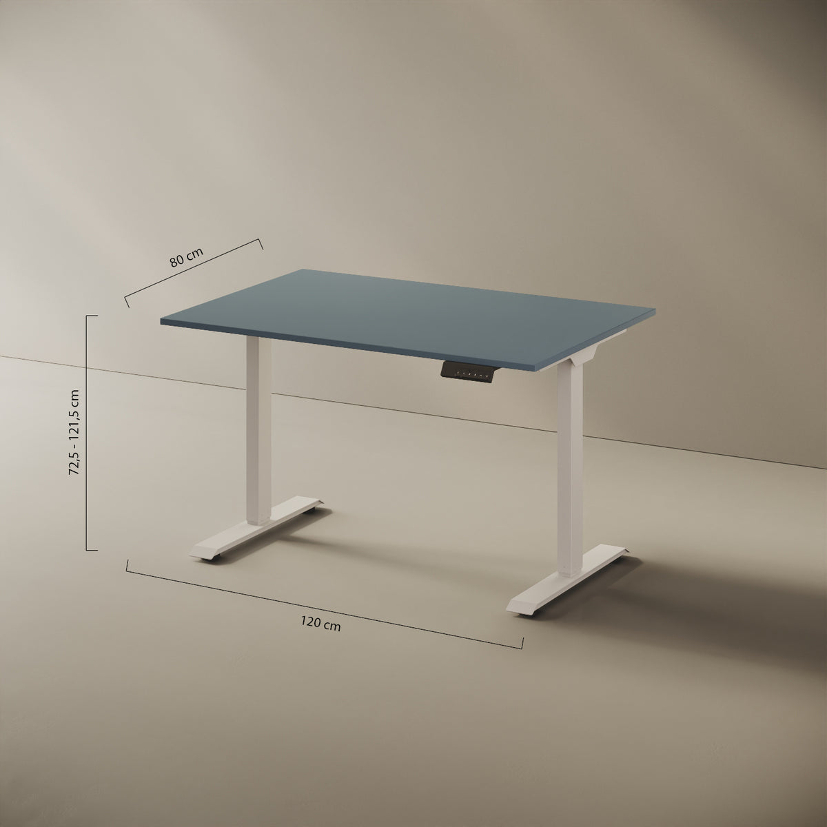 Scrivania Elevabile Up — caratteristiche ergonomiche sit-stand, regolazione da 65 cm a 130 cm per alternare posizione seduta e in piedi