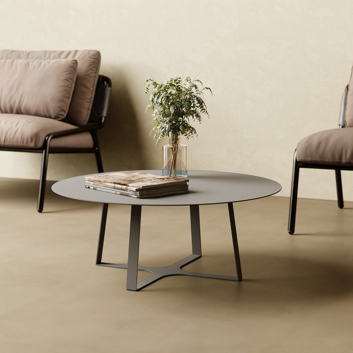 Tavolino da caffè Japan grigio L in contesto living