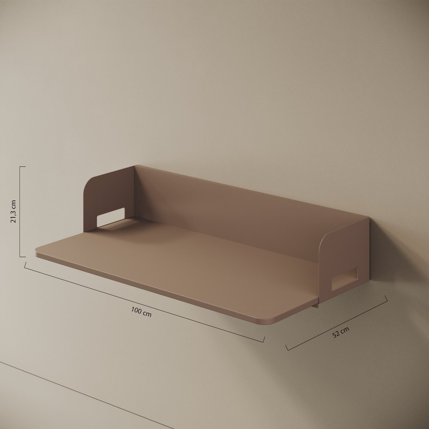 Scrittoio Praga cappuccino – misure 100x52 cm, piano in legno nobilitato e ferro verniciato