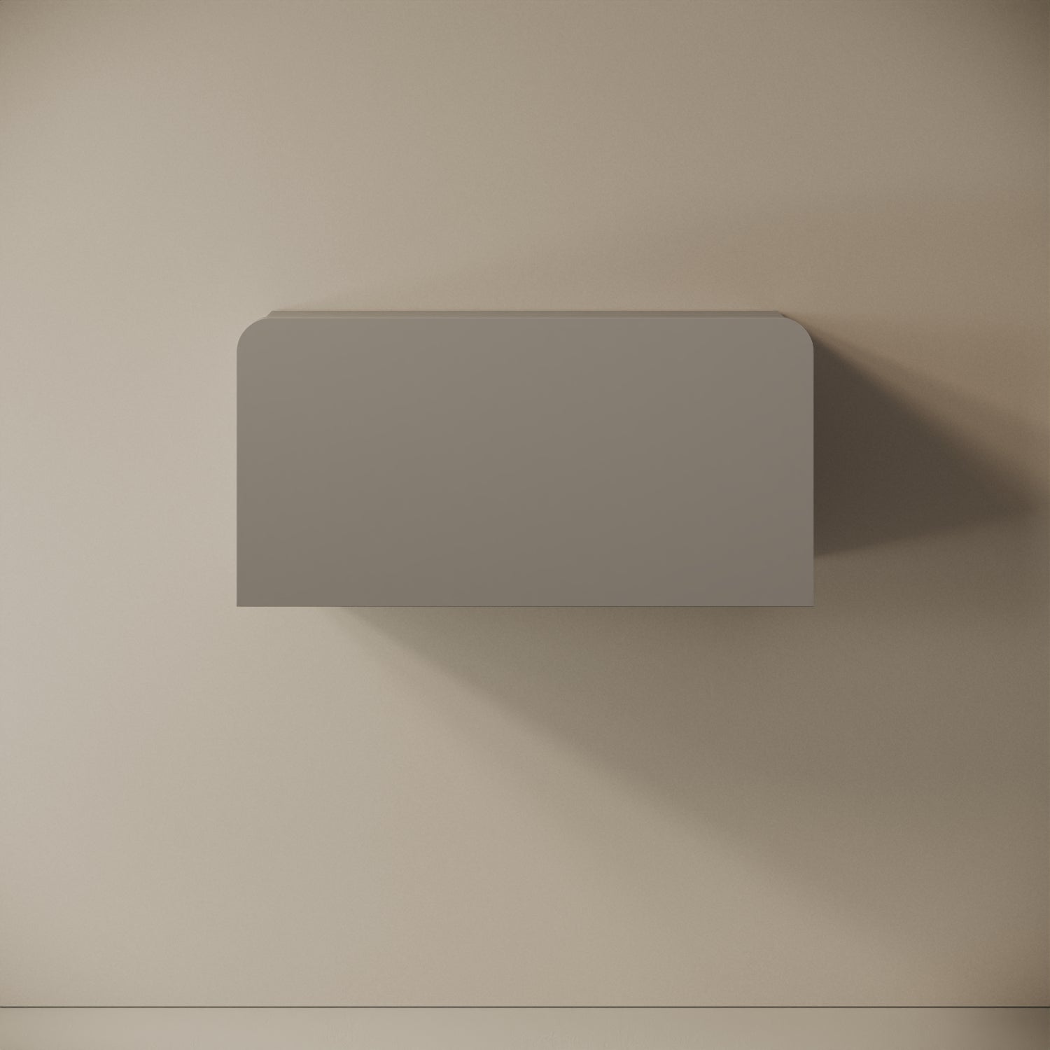 Scrittoio Segno grigio chiuso, vista frontale – mensola 84x29x42 cm, melaminico