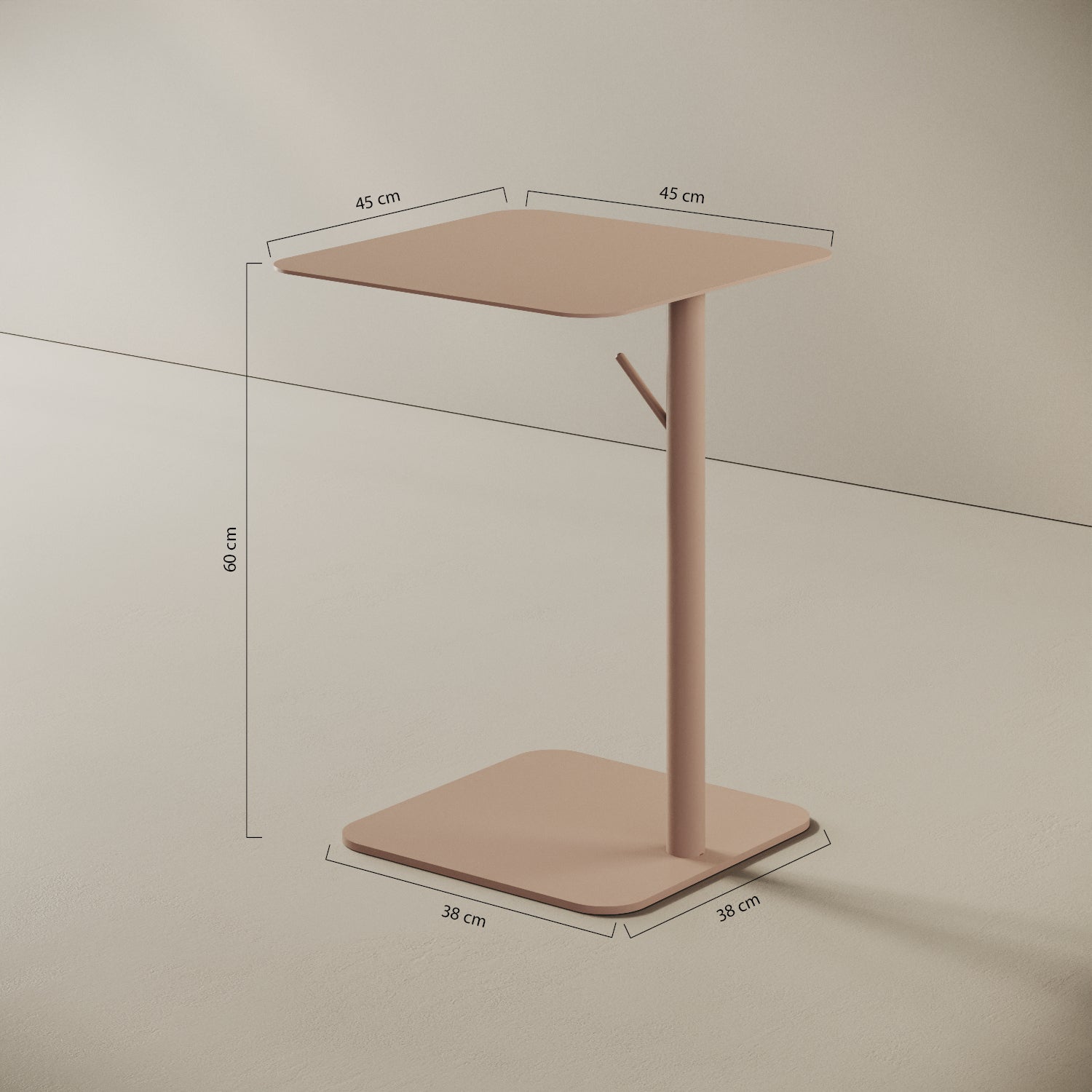 Tavolino da caffè Italia cipria — dettaglio design e caratteristiche del prodotto
