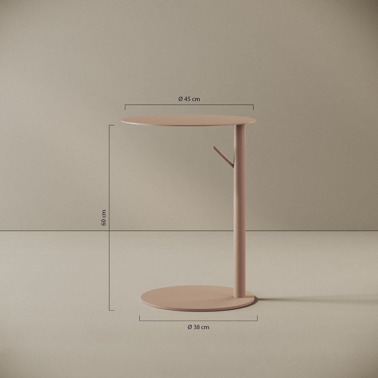 Tavolino da caffè Italia cipria — dettaglio design e caratteristiche del prodotto