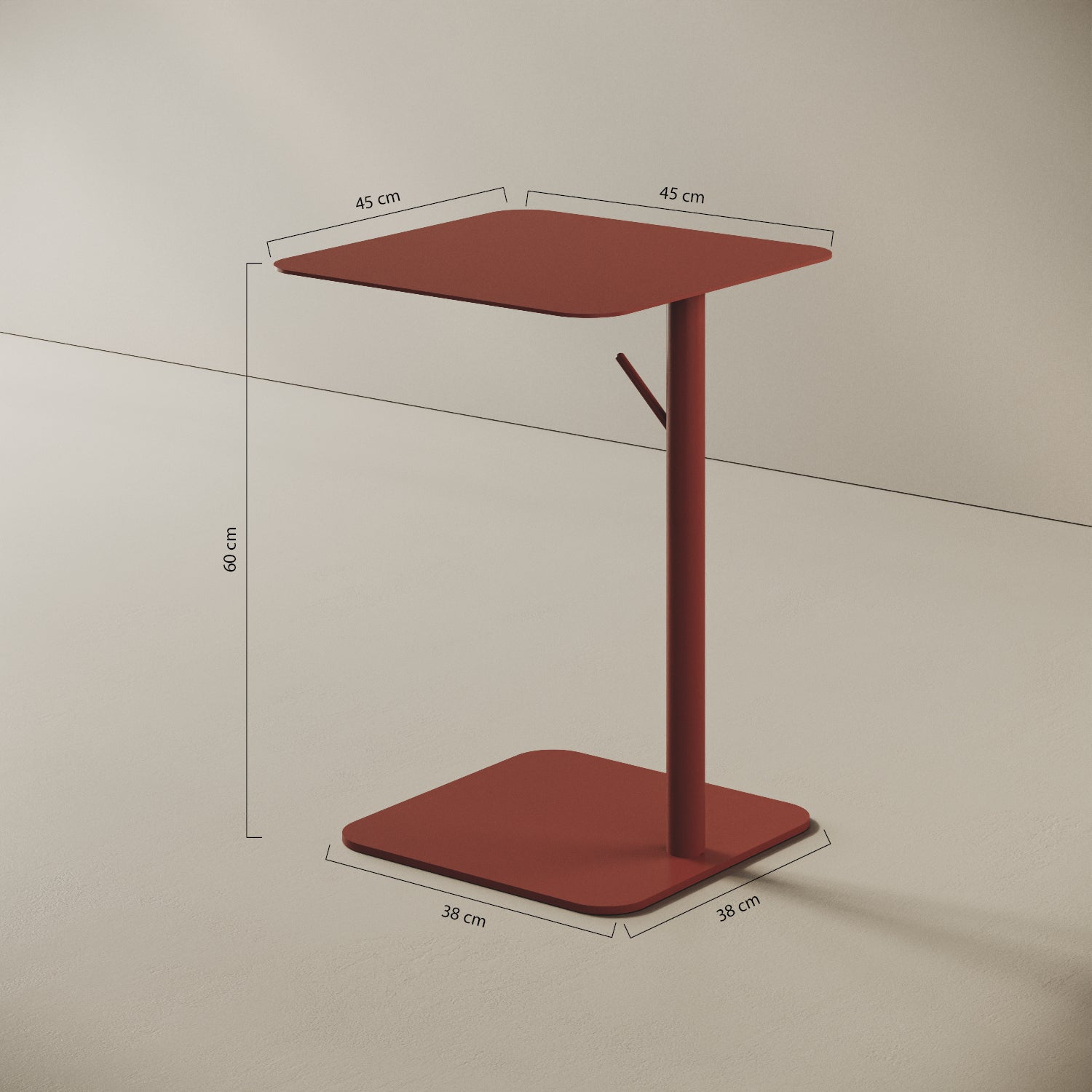 Tavolino da caffè Italia rosso — dettaglio design e caratteristiche del prodotto