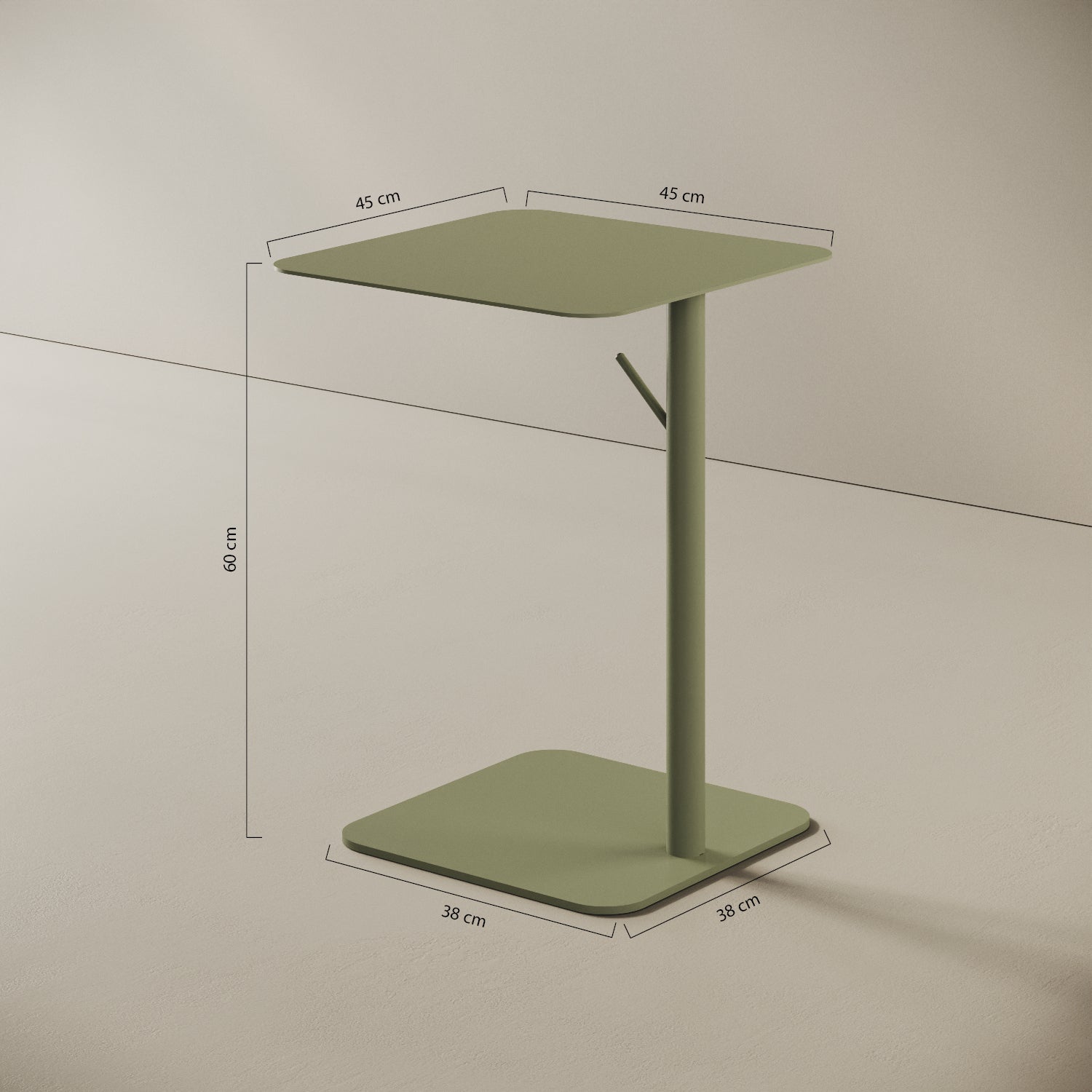 Tavolino da caffè Italia verde — dettaglio design e caratteristiche del prodotto